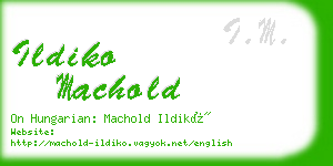 ildiko machold business card